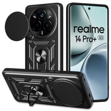 GS Oklopna futrola za Realme 14 Pro+ 5G, CamShield Slide, crna