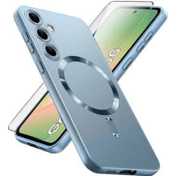 GS Futrola za Samsung Galaxy A56 5G, ColorMag, za MagSafe, plava + kaljeno staklo 9H