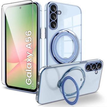 GS Magnetska futrola za Samsung Galaxy A56 5G, za MagSafe, plava + 9H staklo