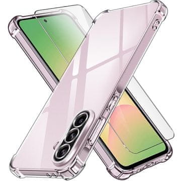 Overboard Futrola za Samsung Galaxy A56 5G, otporna na udarce, prozirna + staklo