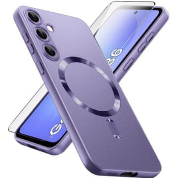 GS Futrola za Samsung Galaxy A36 5G, ColorMag, za MagSafe, ljubičasta + kaljeno staklo 9H