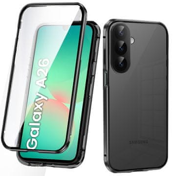 GS Futrola za Samsung Galaxy A26 5G, magnetsko dvostruko staklo, crna