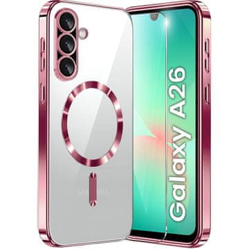 GS Futrola za Samsung Galaxy A26 5G, Electro MagSafe, ružičasto zlatna + zaštitno staklo za ekran