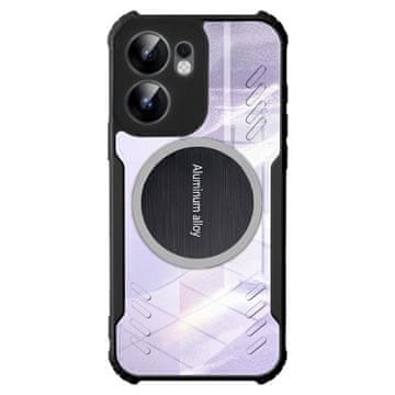 GS Futrola za Oppo Reno 13F / Oppo Reno 13FS, s magnetskom pločom, prozirna / crna