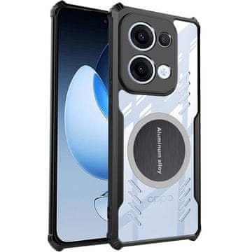 GS Futrola za Oppo Reno 13, s magnetskom pločom, prozirna / crna