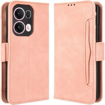 GS Preklopna futrola za Oppo Reno 13 Pro, utor za karticu, ružičasta