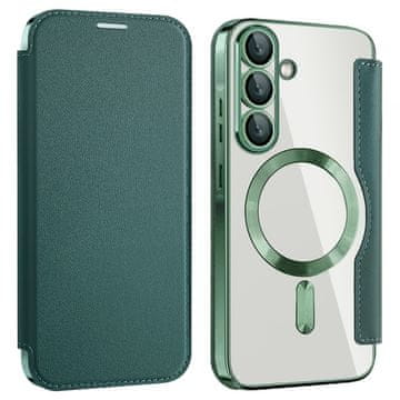 GS Preklopna maskica za Samsung Galaxy A36 5G, RFID novčanik MagSafe sa zaštitom za kameru, zelena
