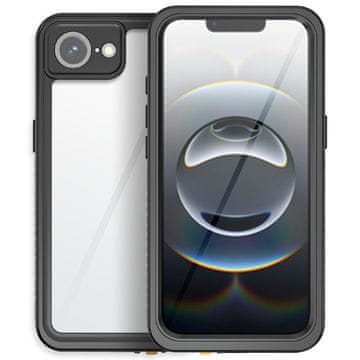 IP68 Vodootporna maskica za iPhone 17e / 16e, crvena paprika, crna
