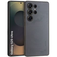 Overboard Mat maskica za Samsung Galaxy S25 Ultra s uzorkom unutrašnjosti telefona, crna