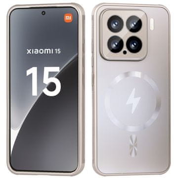 GS Futrola za Xiaomi 15, MagSafe, titanijsko zlatna