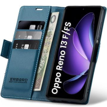 Overboard Futrola za Oppo Reno 13F / Oppo Reno 13FS, sjajna liči futrola , novčanik s preklopom, plava