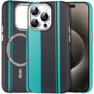 Overboard Futrola za iPhone 15 Pro Max, karbonska vlakna MagSafe, crna/plava
