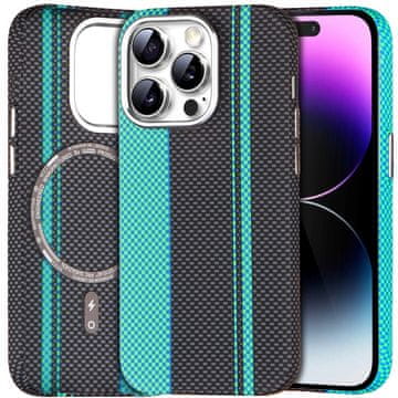 Overboard Futrola za iPhone 14 Pro Max, karbonska vlakna MagSafe, crna/plava