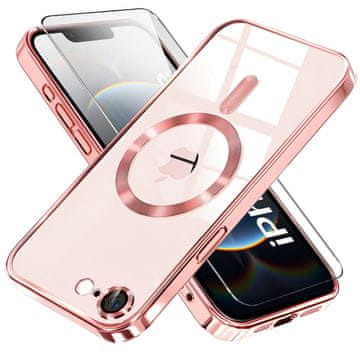 Overboard Futrola za iPhone 17e / 16e, Electro MagSafe, roza + zaštitna folija za ekran