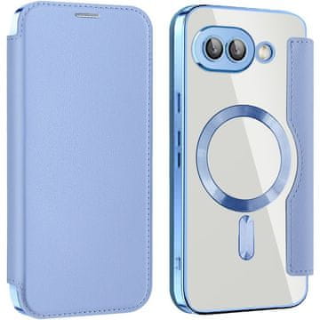 GS Preklopna futrola za Google Pixel 9A, RFID novčanik MagSafe sa zaštitom za kameru, plava