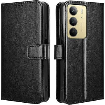 GS Preklopna futrola za Realme 14X / Realme C75, novčanik Crazy Horse, crna