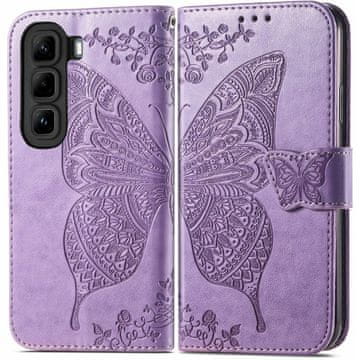 GS Preklopna futrola za Infinix Hot 50 4G, leptir, ljubičasta