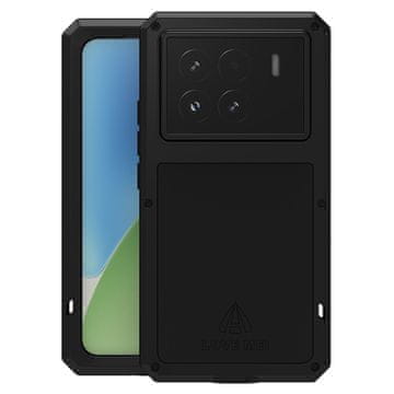 Love Mei futrola za Xiaomi 15, oklopljena sa staklom, crna