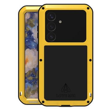 Love Mei maskica za Samsung Galaxy S25+ Plus, oklopljena sa staklom, žuta