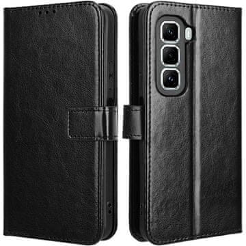 GS Preklopna futrola za Infinix Hot 50 Pro 4G, novčanik Crazy Horse, crna