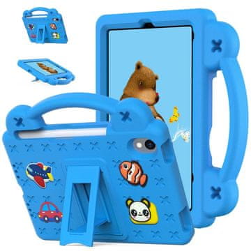GS Futrola za iPad mini 8.3" A17 Pro 2024 / 2021 (7./6. gen.), Slatki uzorci, sa stalkom, plava
