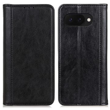 GS Kožna futrola za preklop za Google Pixel 9A, crna