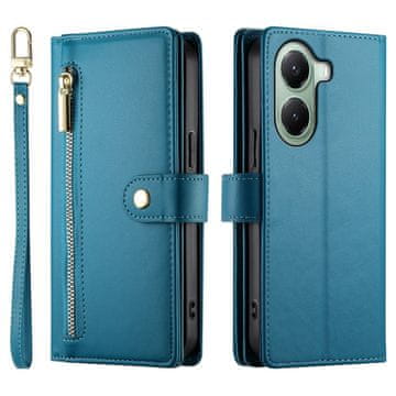 GS Preklopna futrola za Xiaomi Poco X7 Pro 5G, novčanik s patentnim zatvaračem, plava