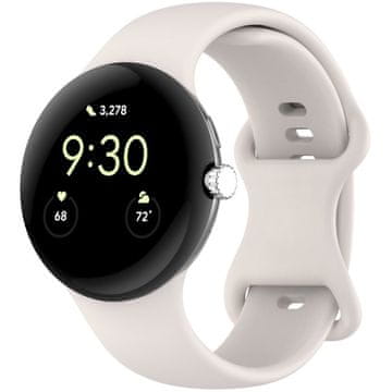 GS Silikonski remen za Google Pixel Watch 3 45 mm, bež