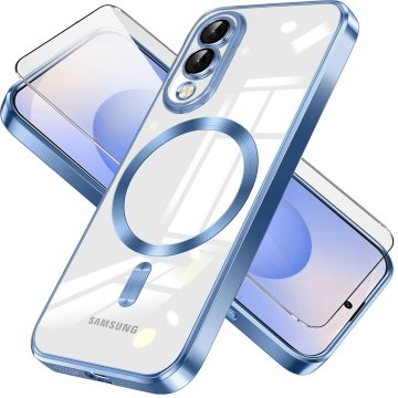 GS Futrola za Samsung Galaxy S25 Edge, Electro MagSafe, plava + zaštitno staklo za ekran