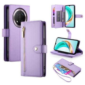 GS Honor Magic 7 Lite preklopna futrola, novčanik s patentnim zatvaračem, ljubičasta