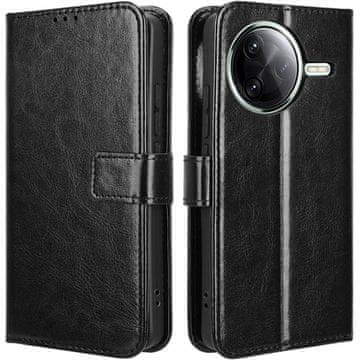 GS Preklopna futrola za Xiaomi Poco F7 Ultra, novčanik Crazy Horse, crna