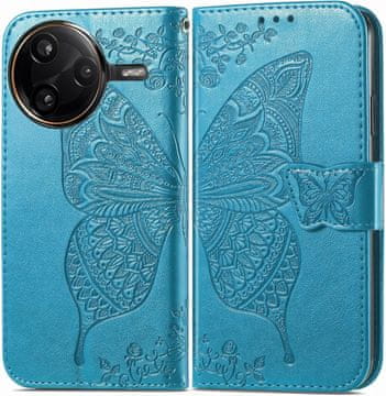 GS Preklopna futrola za Xiaomi Poco F7 Pro, leptir, plava