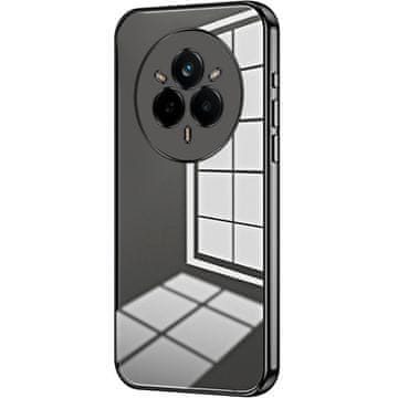 GS Futrola za Realme 14 Pro 5G, galvanizirani okvir, prozirna/crna