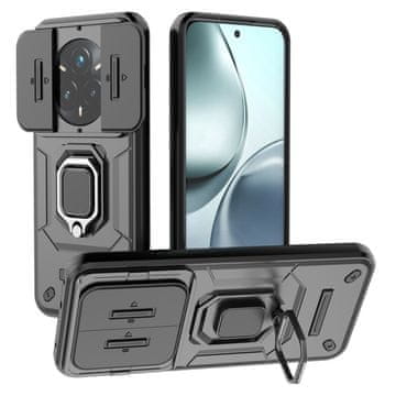 GS Realme 14 Pro+ 5G Armor maska s poklopcem kamere i postoljem, crna