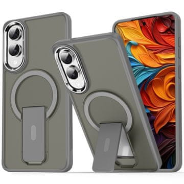 Overboard Mat futrola sa stalkom za Samsung Galaxy S25 Edge za MagSafe, titanijsko siva