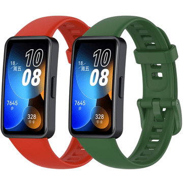 GS Silikonska traka za Huawei Band 8 / Huawei Band 9 / Huawei Band 10, crvena, zelena