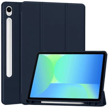 Overboard Futrola za Samsung Galaxy Tab S10 FE+ Plus, Smartcase s držačem za olovku, tamnoplava