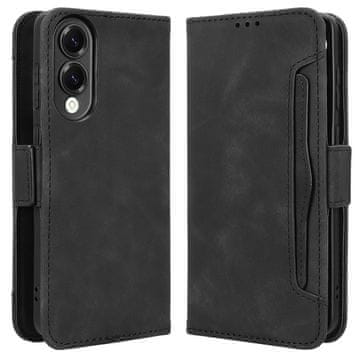 GS Preklopna futrola za Samsung Galaxy S25 Edge, utor za karticu, crna