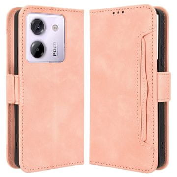 GS Preklopna futrola za Xiaomi Poco M7 Pro 5G, utor za karticu, ružičasta