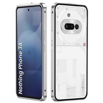GS Futrola za Nothing Phone 3A, okvirna futrola, srebrna