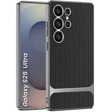 GKK Futrola za Samsung Galaxy S25 Ultra, tkana koža, crna