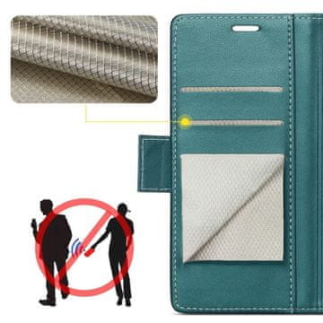 Overboard Futrola za Motorola Moto G56 5G, sjajna Litchi, novčanik s preklopom, zelena