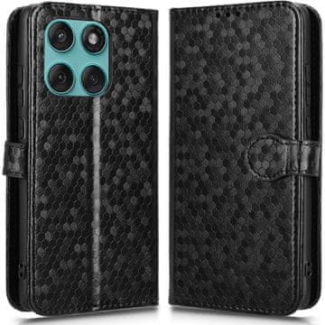 GS Preklopna futrola za Motorola Edge 60 / 60 Fusion, novčanik romb, crna
