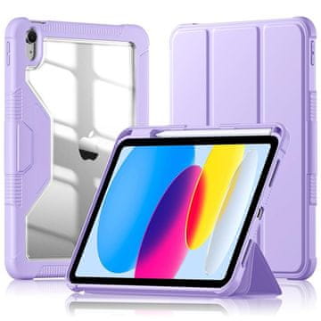 GS Futrola za iPad 11" 2025 A16 (11. gen.) / iPad 10.9" 2022 (10. gen.) s preklopom i držačem za olovku, ljubičasta
