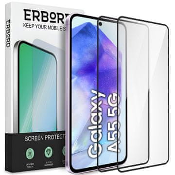 Overboard 2x kaljeno staklo za Samsung Galaxy A55 5G, 3D full, staklo za cijeli ekran