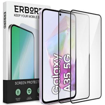 Overboard 2x kaljeno staklo za Samsung Galaxy A35 5G, 3D full, staklo za cijeli ekran