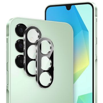 Overboard 2x zaštitna folija od kaljenog stakla za kameru za Samsung Galaxy A16 / A16 5G, crna