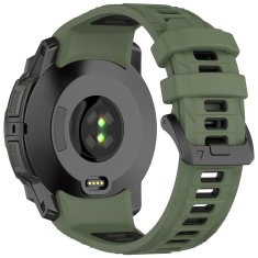 GS Silikonski remen za Garmin Instinct 3 Solar / Instinct 3 AMOLED 45 mm - sportski, zeleno-crni