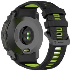 GS Silikonski remen za Garmin Instinct 3 Solar / Instinct 3 AMOLED 45 mm - sportski, crno-zeleni