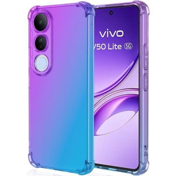 GS Gradientna maskica otporna na udarce za Vivo V50 Lite 4G/5G, ljubičasta/plava
